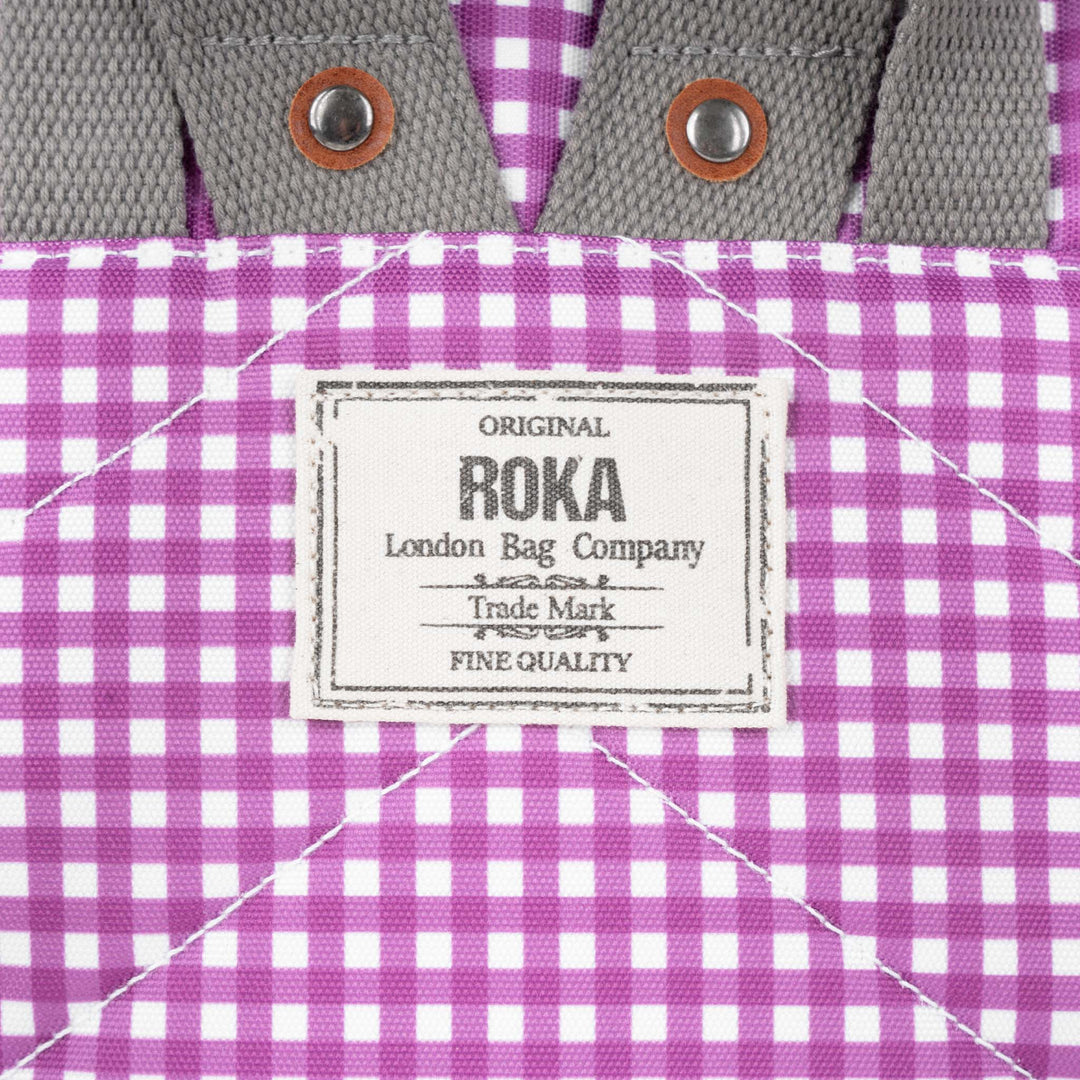 Bantry B Purple Gingham Recycled Canvas